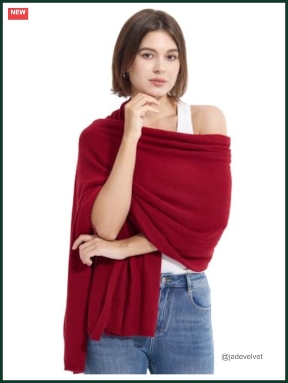 Cashmere Wool Blend Wrap Shawl Pashmina Stole for Women Travel